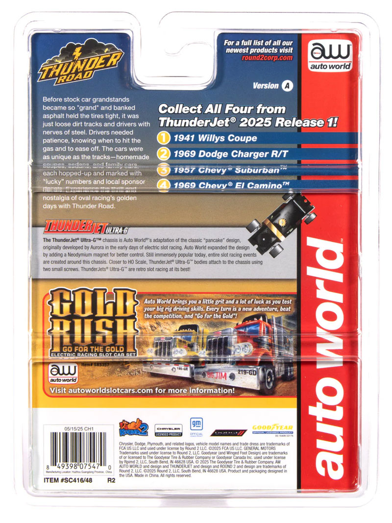 Auto World 1969 Dodge Charger (Dark Blue) Thunderjet HO Slot Car