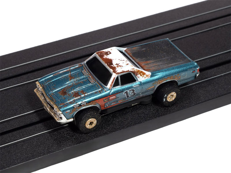Auto World 1969 Chevy El Camino (Teal & White) Thunderjet HO Slot Car
