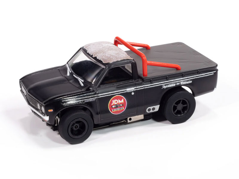 Auto World 1972 Datsun 620 Pickup Truck JDM Legends (Black) X-Traction HO Slot Car