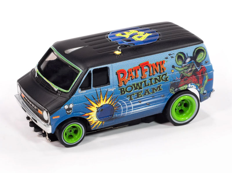 Auto World 1977 Dodge Van Rat Fink Flat (Flat Black & Blue) 4Gear