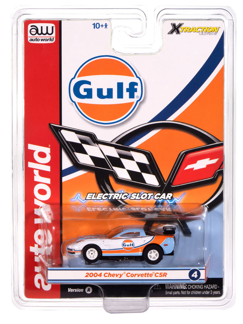 Auto World 2004 Chevy Corvette C5R (Gulf White & Blue Gulf livery