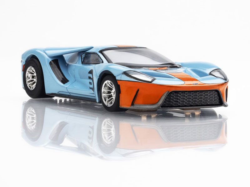 AFX Ford GT Heritage #6 Gulf Mega G+ HO Slot Car
