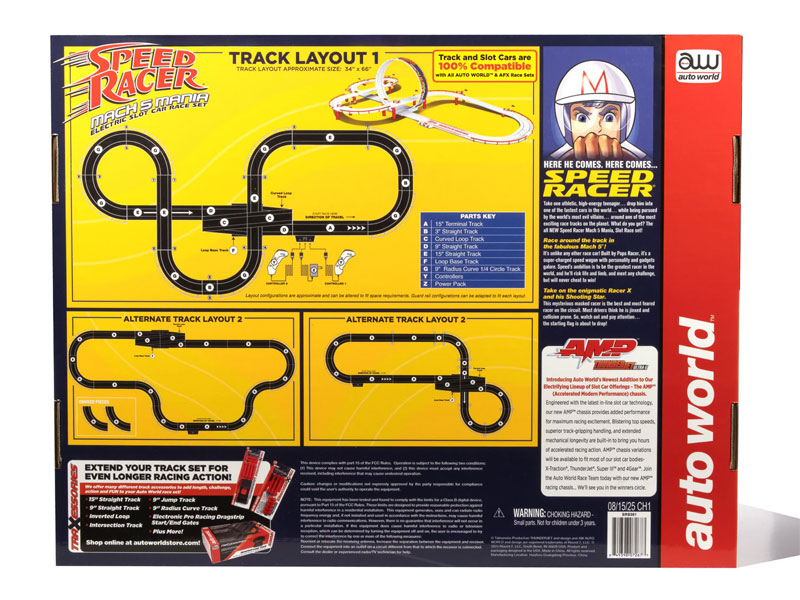 Auto World Speed Racer Mach 5 Mania 17' HO Slot Car Track Set