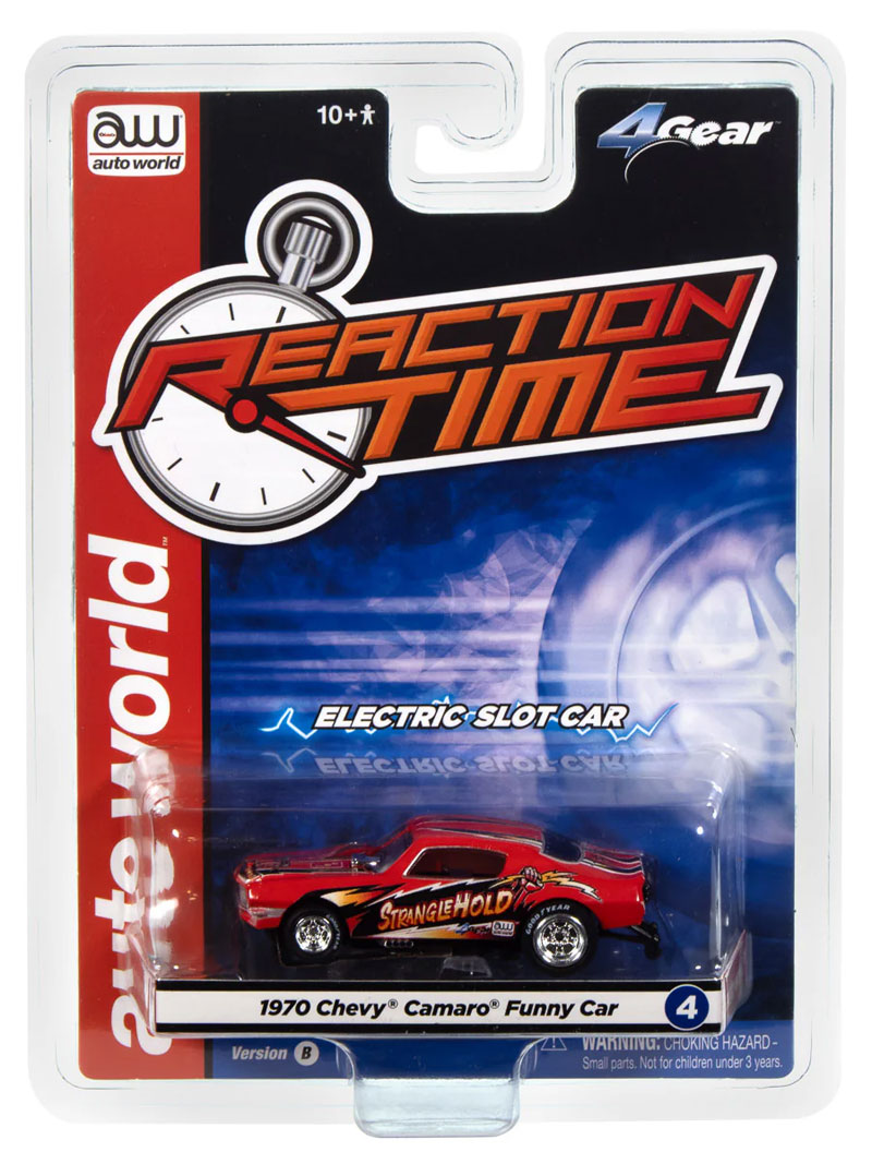 Auto World 1970 Chevy Camaro Stranglehold FC (Red, Black, & Yellow) 4Gear HO Slot Car