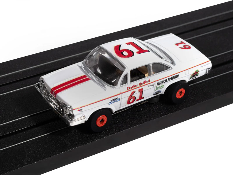 Auto World 1962 Chevrolet Bel Air (White & Red) Thunderjet HO Slot Car