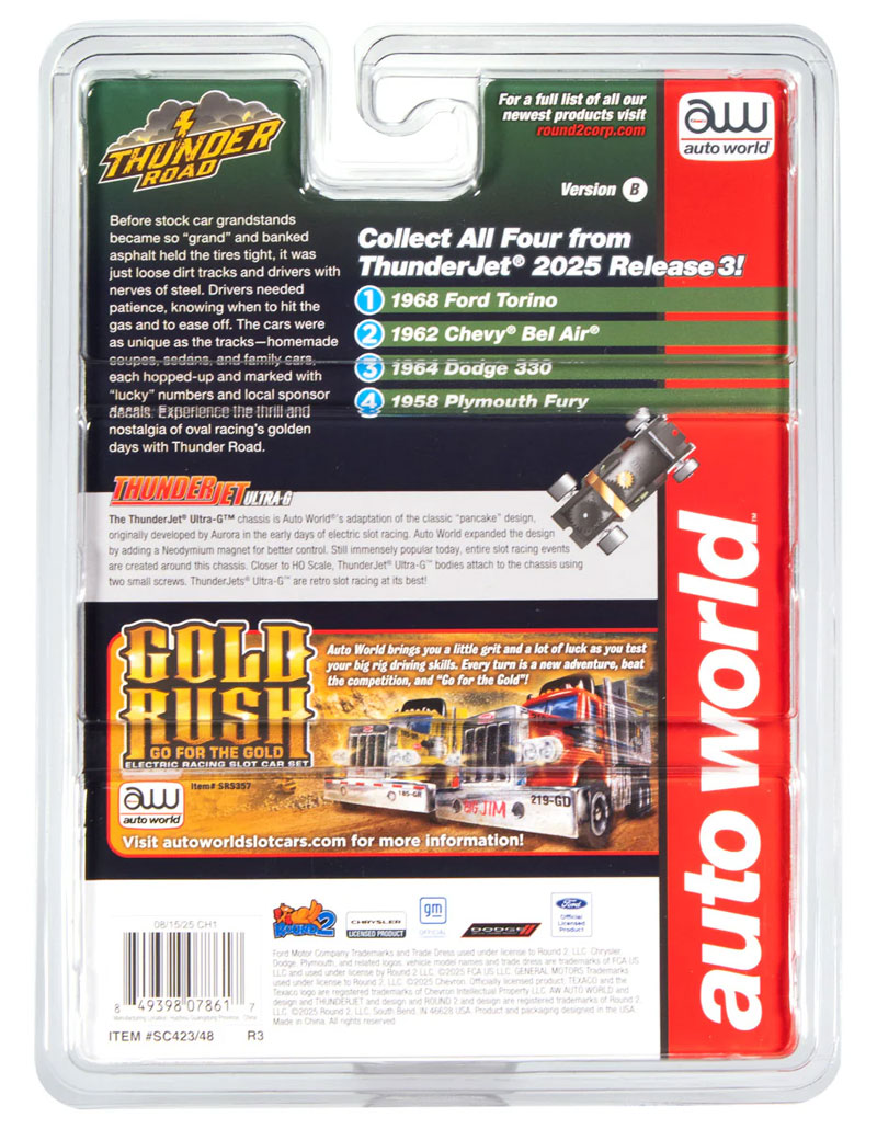 Auto World 1962 Chevrolet Bel Air (Black & Red) Thunderjet HO Slot Car