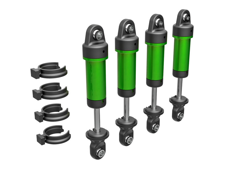 Traxxas Green Aluminum GTM Shocks (4)