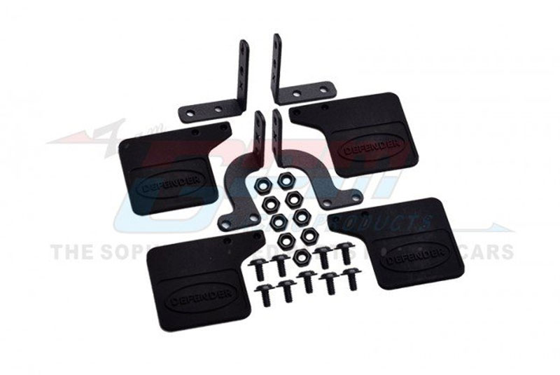 GPM TRX-4m Land Rover Defender Rubber Mudguard and Metal Fixing Bracket Set