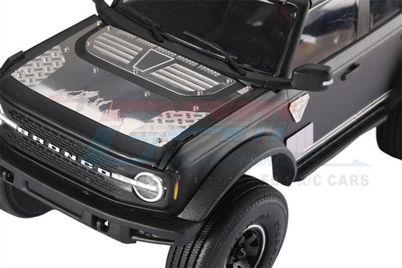 GPM TRX-4m Ford Bronco Silver Middle Trim Panel Plate of Engine Cover