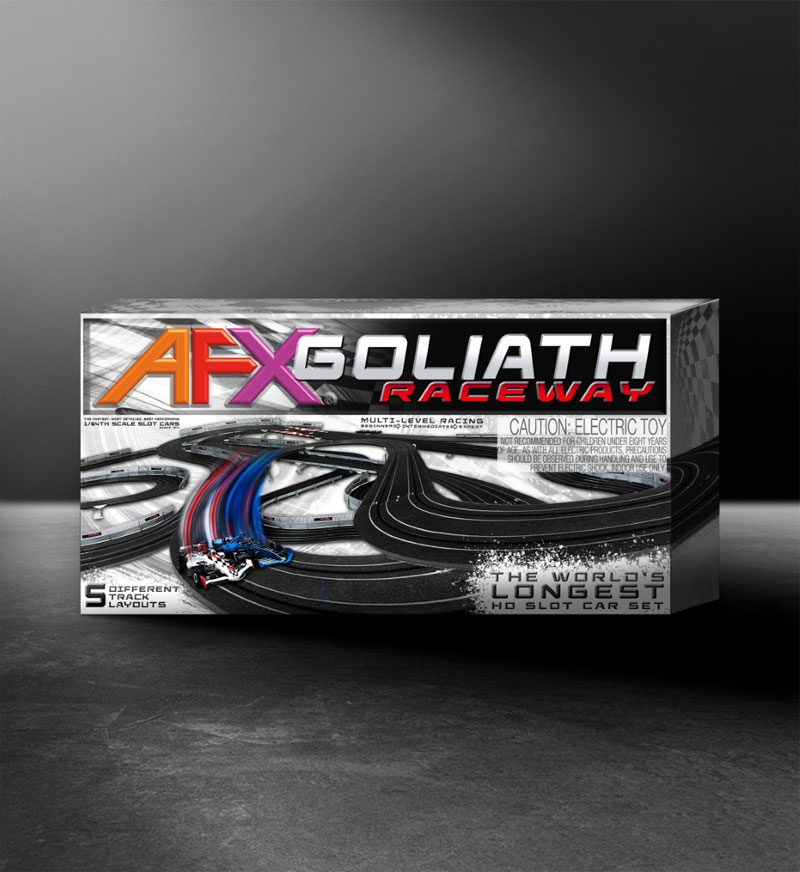 AFX Goliath Raceway 65-Foot Mega G+ HO Slot Car Track Set w/Tri