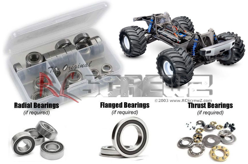 RC Screwz Traxxas X-Monster Chassis (77036-4) Rubber Shielded Bearing Kit