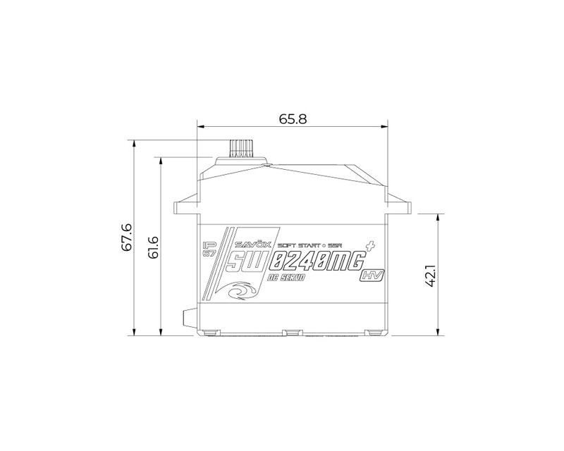 Savox SW-0240MGP Waterproof 1/5 Scale High Voltage Digital Servo 0.15sec / 486oz @7.4V
