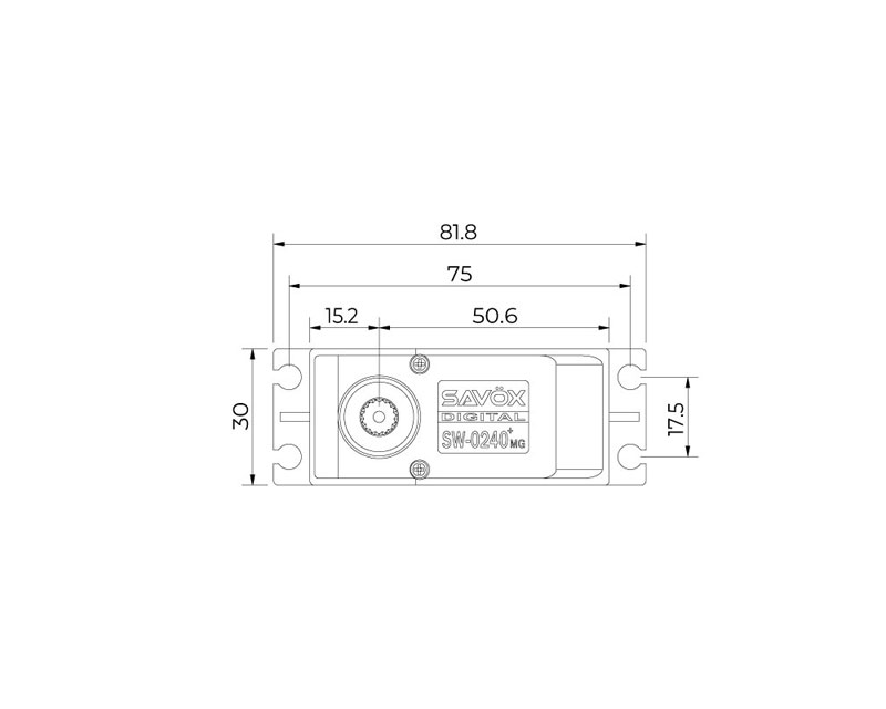 Savox SW-0240MGP Waterproof 1/5 Scale High Voltage Digital Servo 0.15sec / 486oz @7.4V