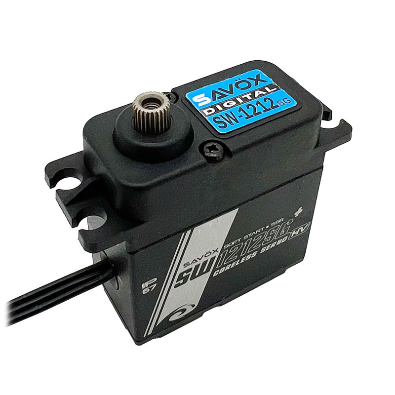 Savox SW-1212SGP Waterproof, High Torque, High Voltage Coreless Digital Servo, 0.13 sec / 722oz @ 8.4V - Black Edition
