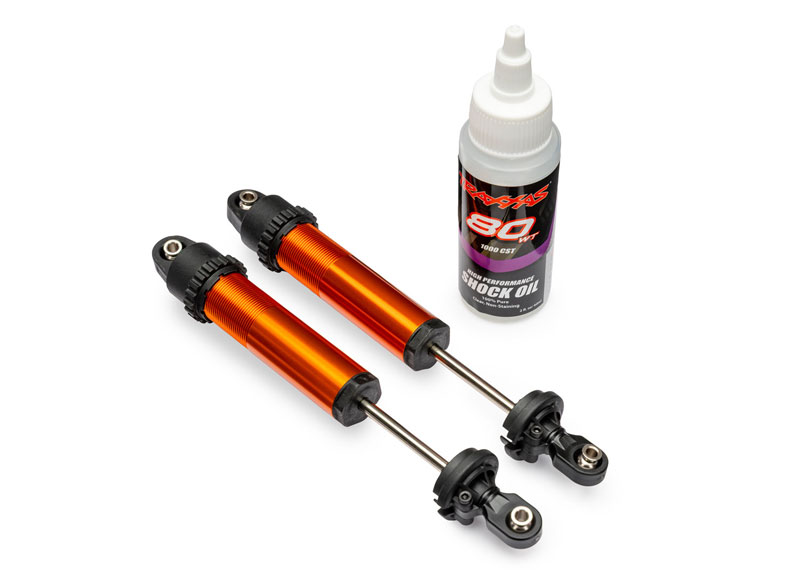 Traxxas Orange Aluminum GT-Maxx Rear Shocks (2)
