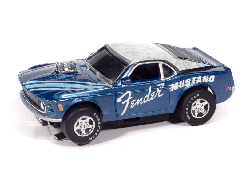 Auto World 1970 Ford Mustang Boss 302 Fender (Blue) Super III HO