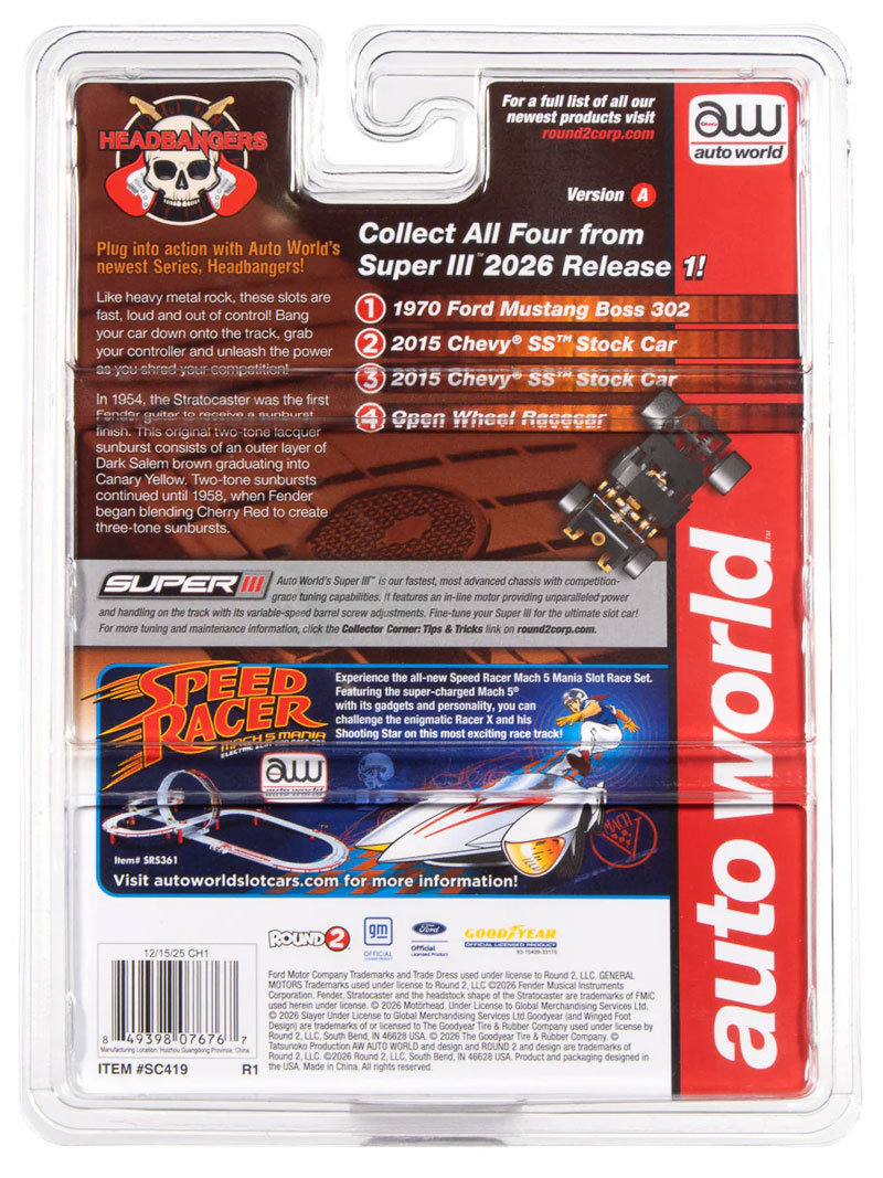 Auto World Indy Car Fender (Red Top) Super III HO Slot Car