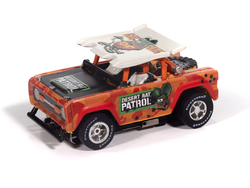 Auto World 1972 Ford Baja Bronco Rat Fink (Orange) X-Traction HO Slot Car