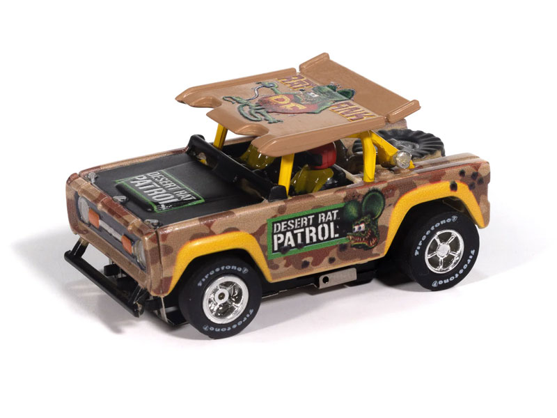 Auto World 1972 Ford Baja Bronco Rat Fink (Yellow) X-Traction HO Slot Car