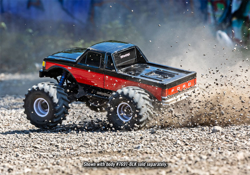 Traxxas X-Monster Chassis with Belted Tires RC Monster Truck Chassis Combo w/4S 6700mAh & Dual Charger