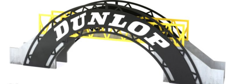 Scaleauto Dunlop Two-Lane Overpass Bridge: 380mm