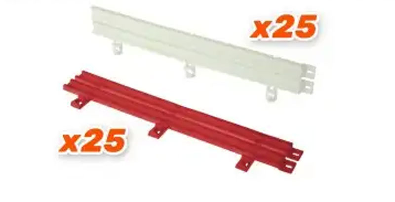 Scaleauto Guardrail Type-2 (Red- White)