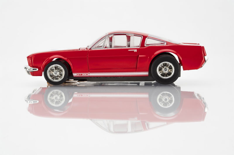 AFX 1966 Shelby Mustang GT350 Red/White Stripes Mega G+ HO Slot Car