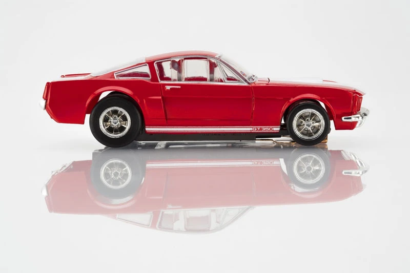 AFX 1966 Shelby Mustang GT350 Red/White Stripes Mega G+ HO Slot Car