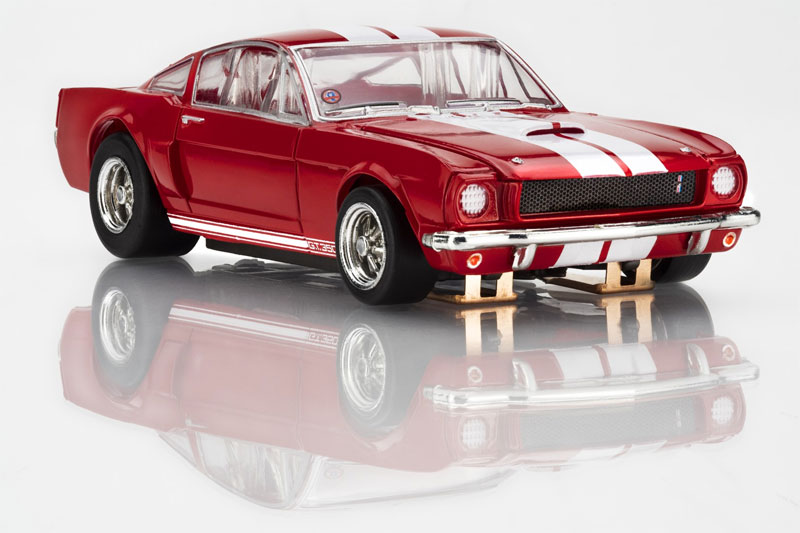 AFX 1966 Shelby Mustang GT350 Red/White Stripes Mega G+ HO Slot Car