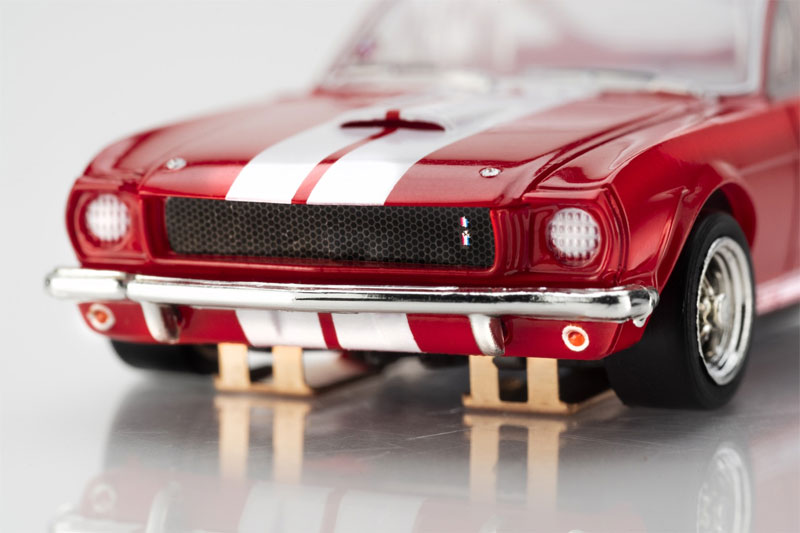 AFX 1966 Shelby Mustang GT350 Red/White Stripes Mega G+ HO Slot Car