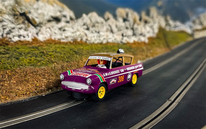 Scalextric Ford Anglia 105e George Polley 306 1/32 Slot Car