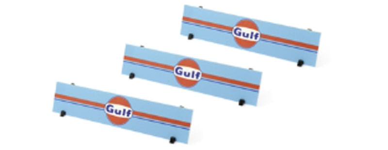 Scaleauto Gulf Advertising Panel (125x25mm) Supported By 2 Feet (3 Sets)