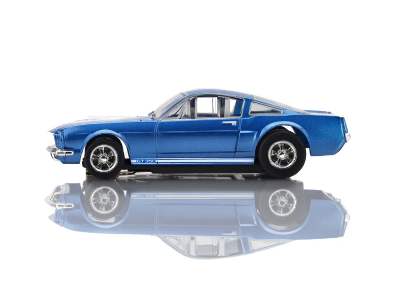 AFX 1966 Shelby Mustang GT350 Blue/White Stripes Mega G+ HO Slot Car