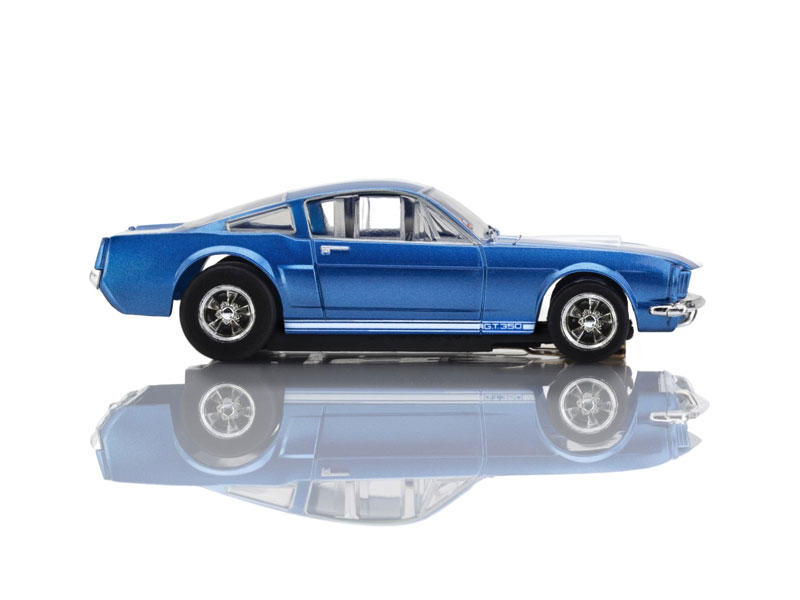 AFX 1966 Shelby Mustang GT350 Blue/White Stripes Mega G+ HO Slot Car