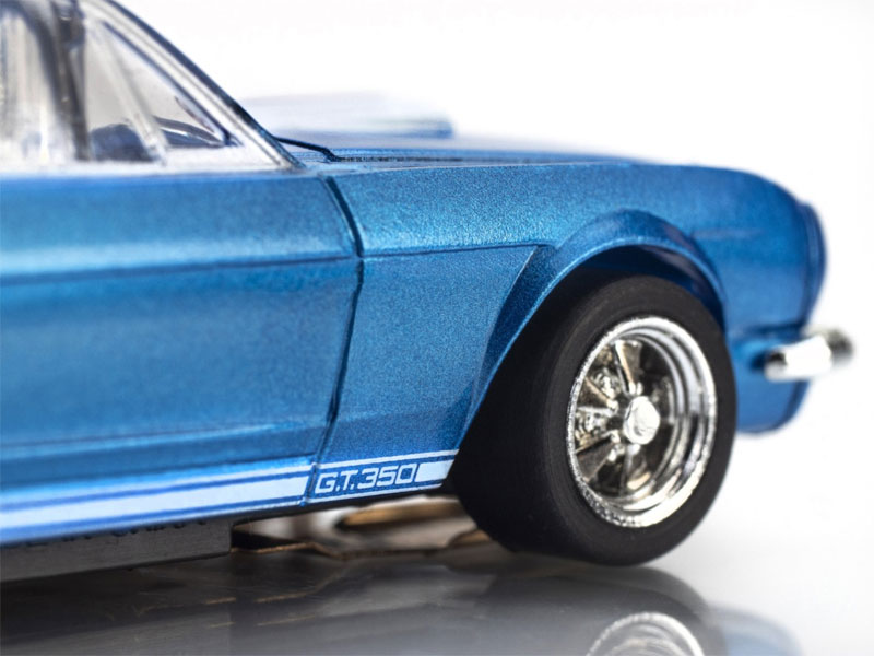 AFX 1966 Shelby Mustang GT350 Blue/White Stripes Mega G+ HO Slot Car