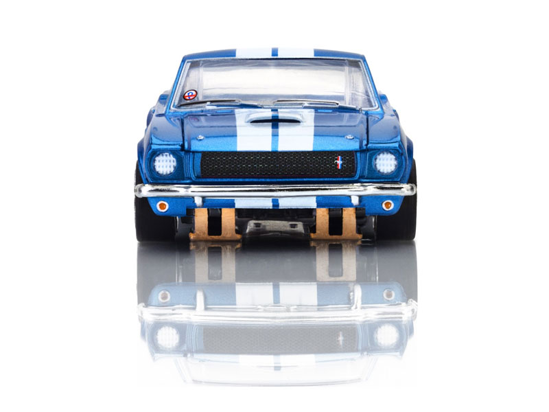 AFX 1966 Shelby Mustang GT350 Blue/White Stripes Mega G+ HO Slot Car