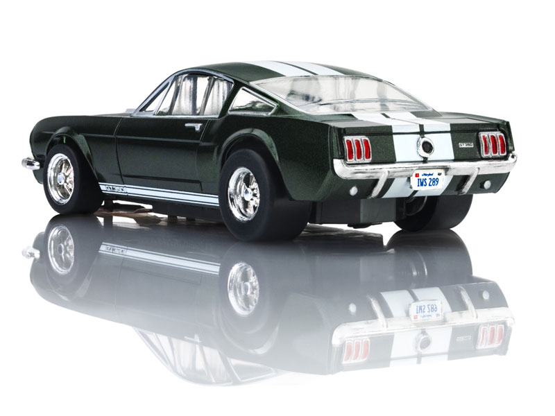 AFX 1966 Shelby Mustang GT350 Ivy Green with White Stripes Mega G+ HO Slot Car