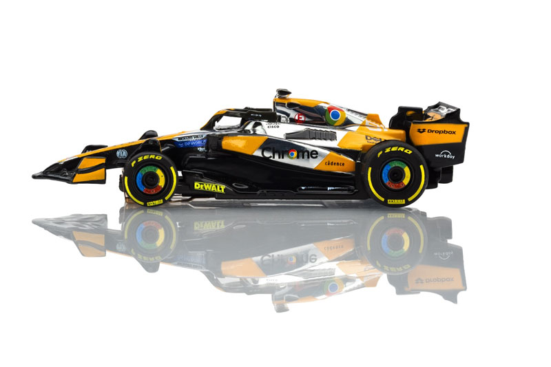 AFX McLaren F1 MCL38 #81 Austin Chrome Edition Mega G+ HO Slot Car