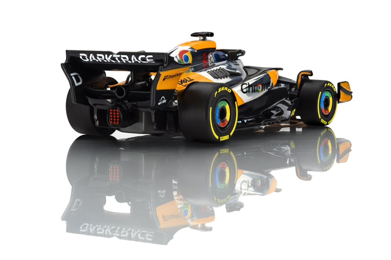 AFX McLaren F1 MCL38 #81 Austin Chrome Edition Mega G+ HO Slot Car
