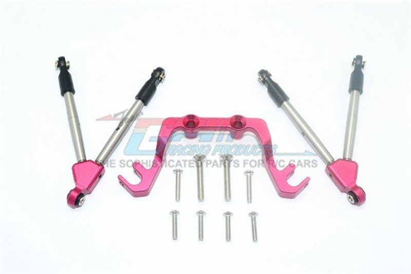 GPM Red Aluminum Front Top-Link Low-CG Tie Rods (For Slash 4x4 LOW-CG 68086-21 Version)