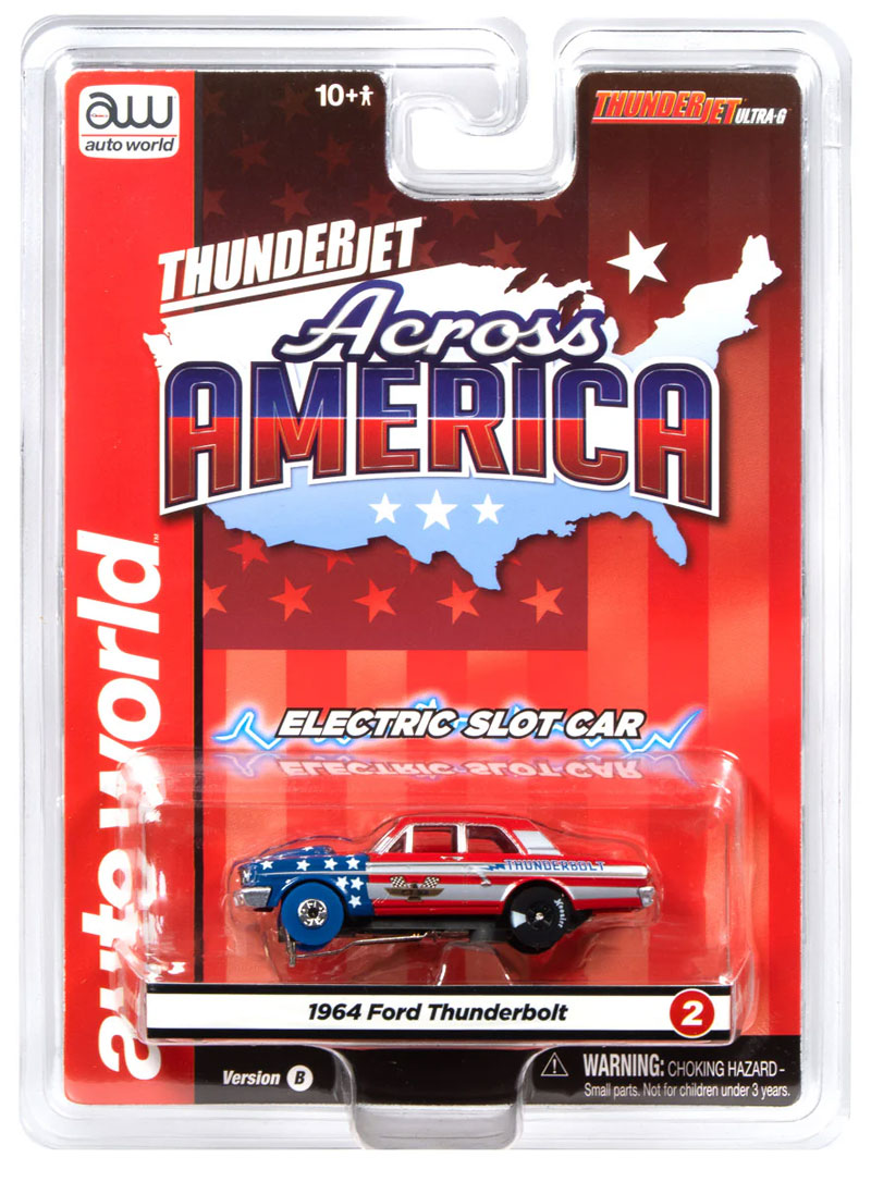 Auto World 1964 Ford Thunderbolt (Silver, White, Red & Blue