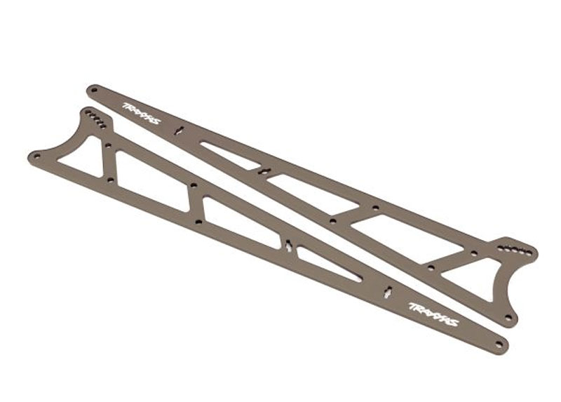 Traxxas Gray Aluminum Wheelie Bar Side Plates (2)