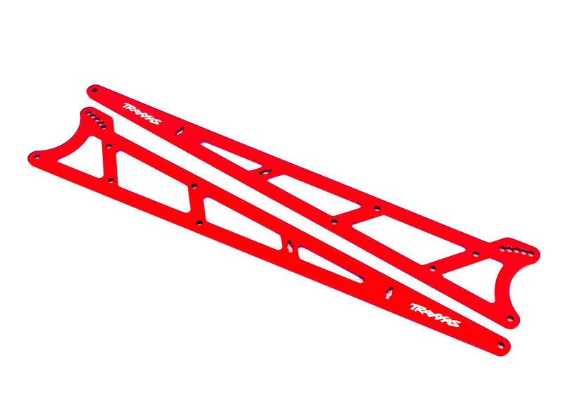 Traxxas Red Aluminum Wheelie Bar Side Plates (2)