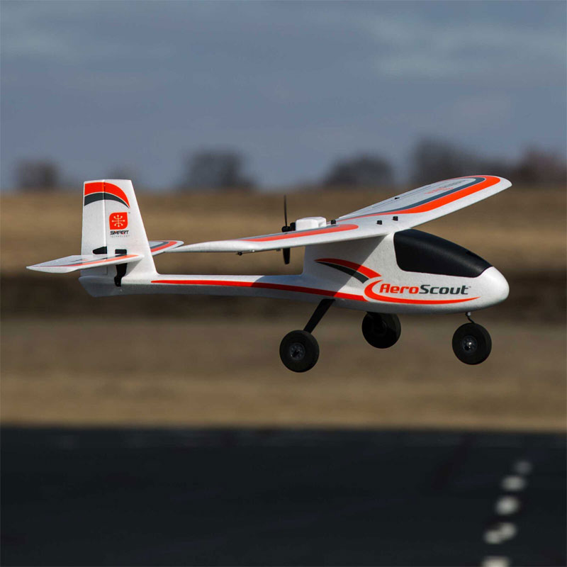Hobbyzone AeroScout S 2 1.1m BNF Bind-N-Fly Basic RC Airplane with SAFE