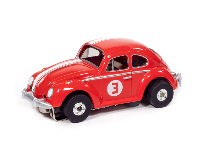 Auto World 1966 Volkswagen Beetle (Red) Thunderjet HO Slot Car