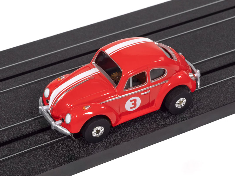 Auto World 1966 Volkswagen Beetle (Red) Thunderjet HO Slot Car