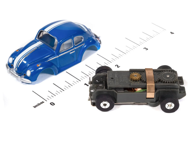 Auto World 1966 Volkswagen Beetle (Blue) Thunderjet HO Slot Car