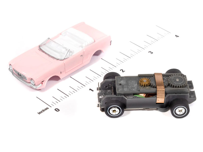 Auto World 1965 Ford Mustang (Pink) Thunderjet HO Slot Car