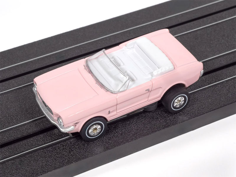 Auto World 1965 Ford Mustang (Pink) Thunderjet HO Slot Car