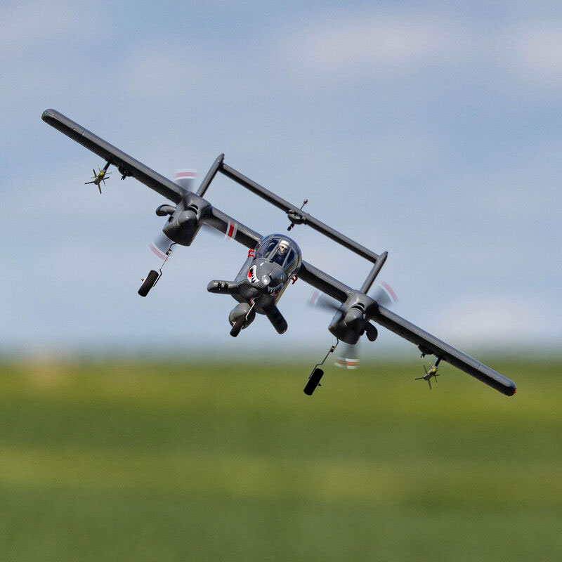 E-Flite Micro OV-10 Bronco 645mm BNF Bind-N-Fly Basic RC Airplane with AS3X and SAFE Select